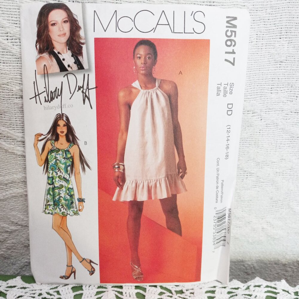 McCall's Pattern Hilary Duff # M5617 Unused New In Package Size 12-14-16-18